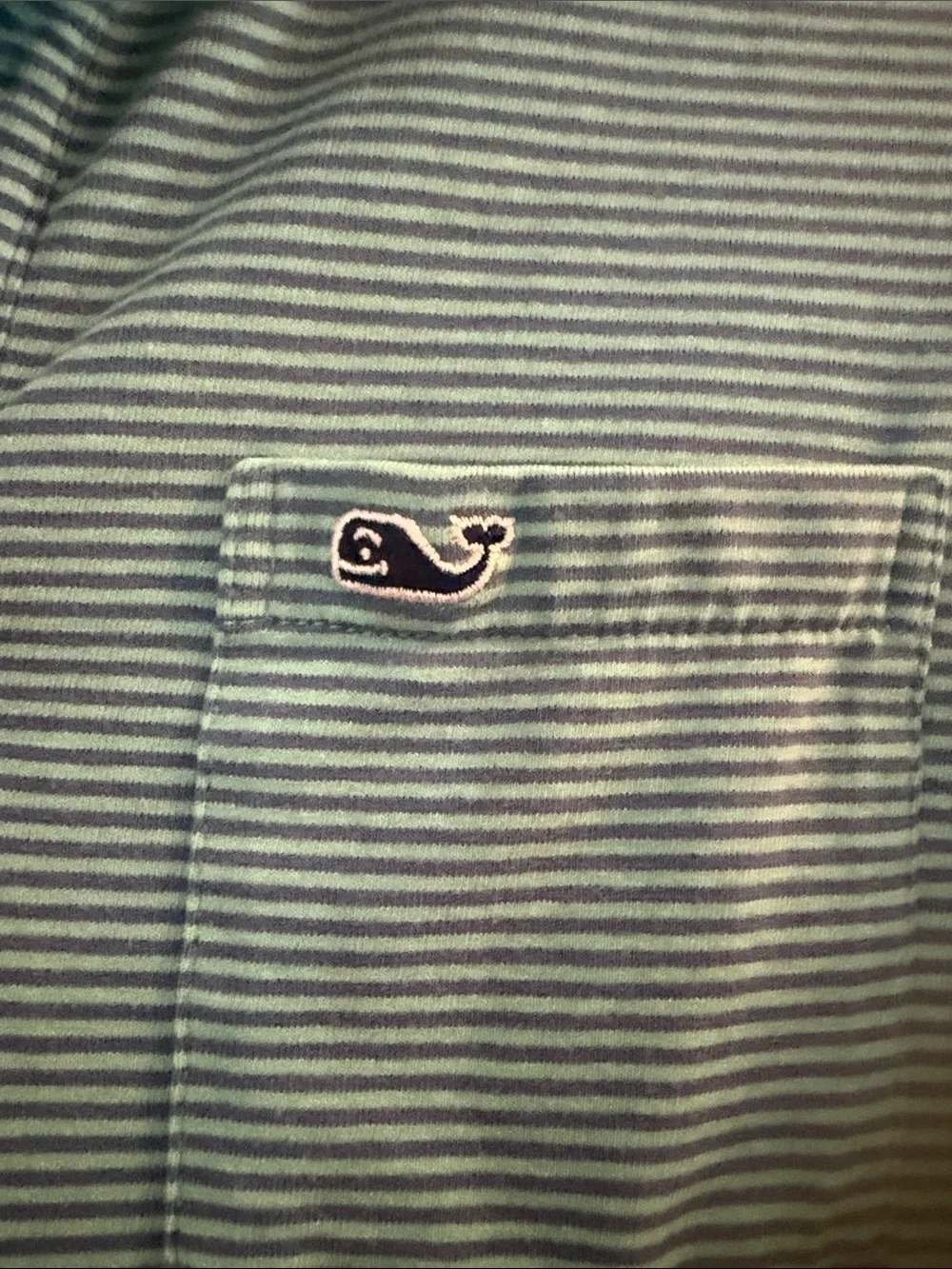 Vineyard Vines Teal Striped Short-Sleeve Polo